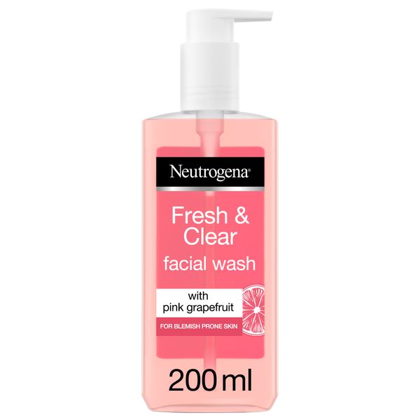 Neutrogena, Fresh &amp; Clear Facial Wash, Pink Grapefruit &amp; Vitamin C, 200ml