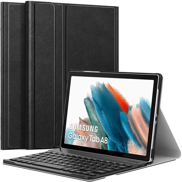 TUFF-LUV Bluetooth Keyboard Case Samsung Galaxy Tab A8 2021 10.5" (SM-X205/SM-X200) - Black