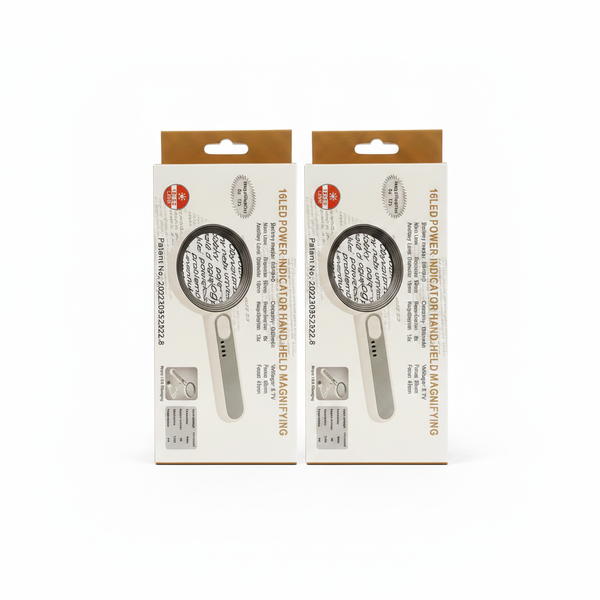 Krafft Rechargeable 65mm Handheld Magnifying Glass with LED Light - 2 Pack