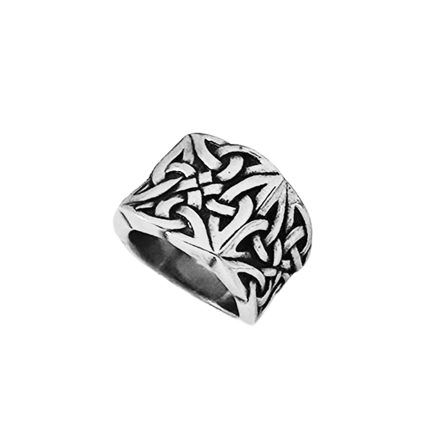 Men's Celtic Knot Wide Band Ring