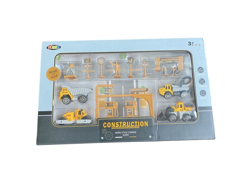 Construction Engineering Playset Realistic Toy Dump Truck ,Signs And More