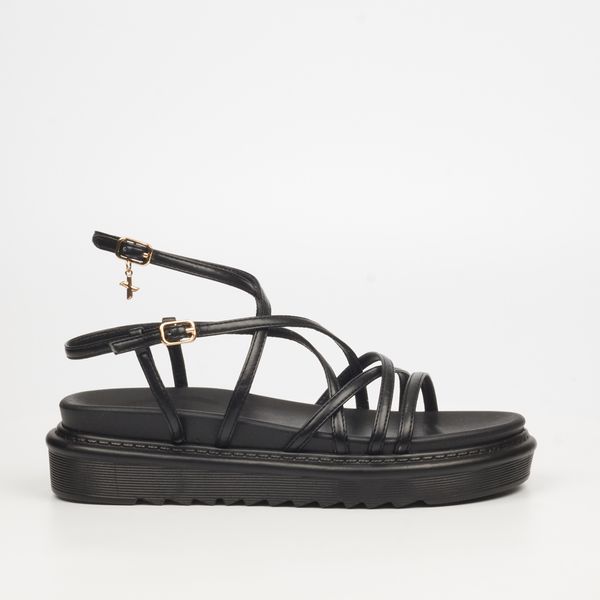 ROCK &amp; CO Ultimate 6 Black Women Faux Leather Flatforms