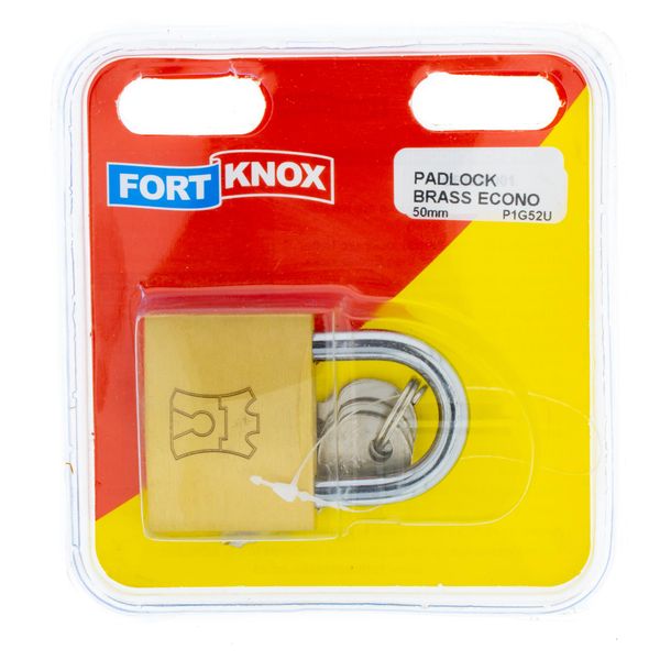 FORT KNOX Padlock Econo Brass 50mm Q:1 P1G52