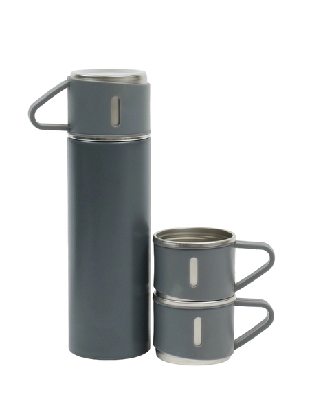 Stainless Steel Vacuum Flask with 3 Cups - 500ML
