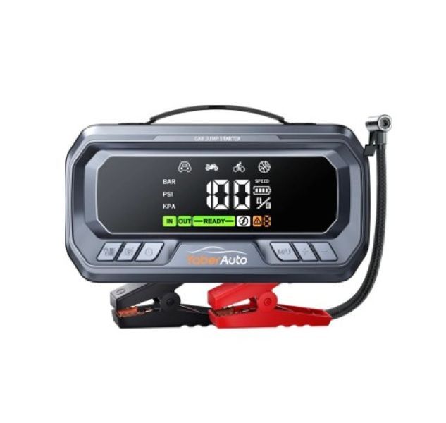 Yaberauto YA90 Portable Jump Starter, Tyre Inflator, Fast Charger, Light