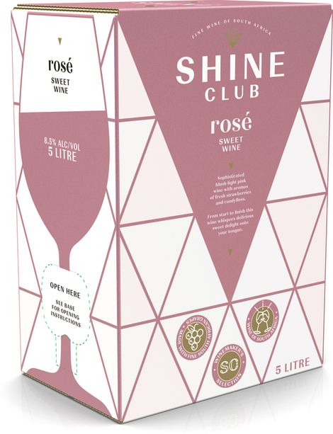 Shine Club Rose Wine 5 Litre Pack | Buy Online in South Africa |  