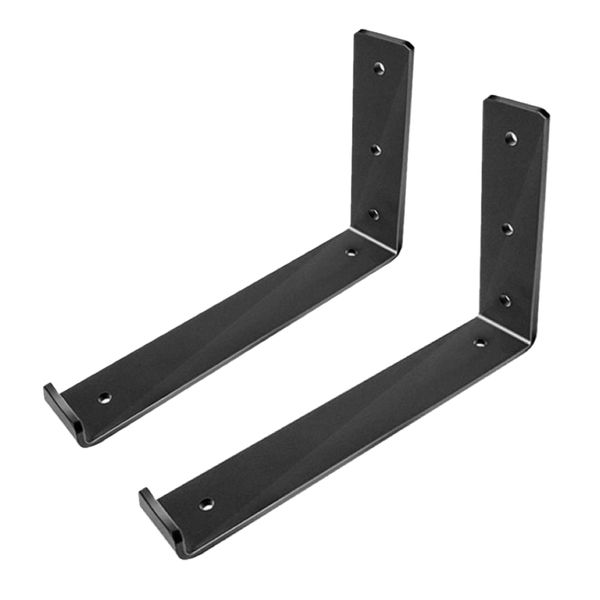 Tools DIY U-Shaped Floating Storage Shelf Bracket Holder Set of 2 - 25cm