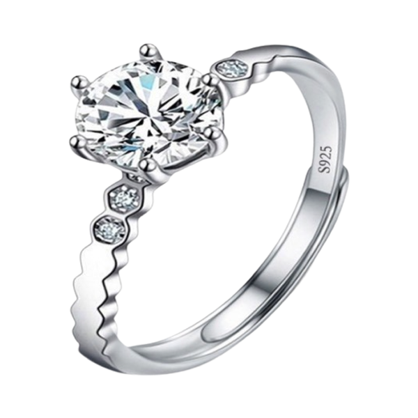 Rings Wedding Moissanite Adjustable 1Carat Diamond - CD