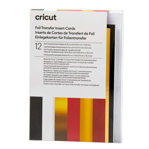Cricut R40 12-pack Foil Insert Cards Royal Flush 2009480