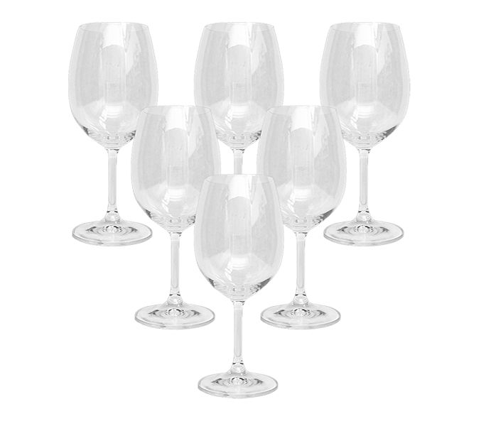 Crystal Clear Red Wine Glasses Set of 6