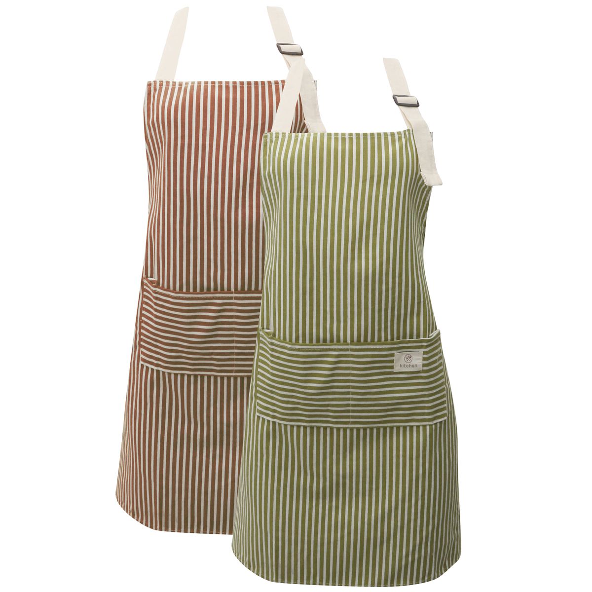 2 Pack Kitchen Cooking Aprons with Adjustable Soft Bib Buy Online in