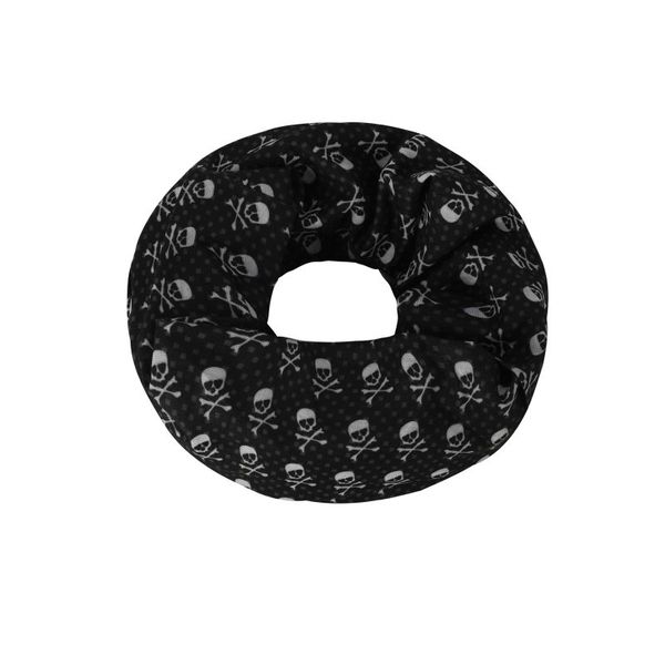 Neck Gaiter - Black &amp; White Small Skulls