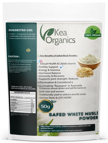 Kea Organics - Safed White Musli - 50g Powder