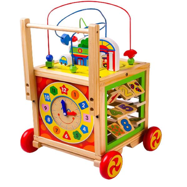 Multifunctional Activity Wooden Baby Walker