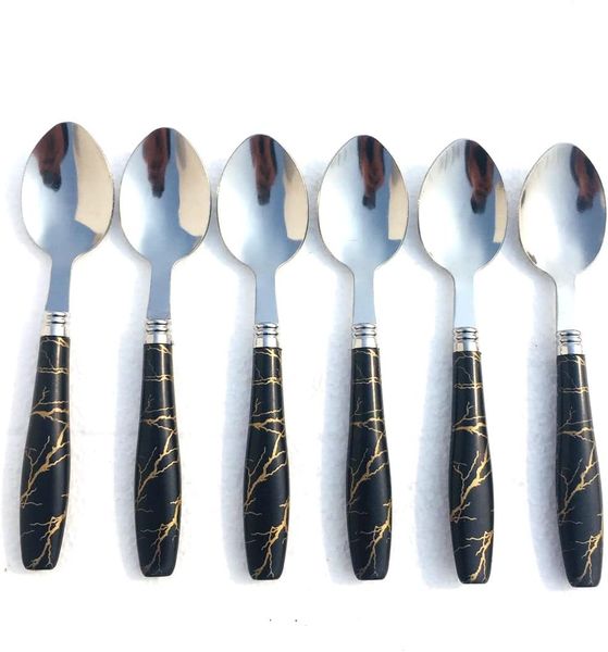 Classy 6 Piece Wooden Finish Teaspoon Set