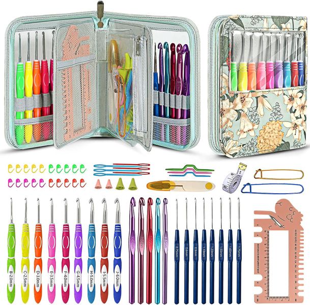 Craft Metal Crochet Hook for Beginners (19cm) 61 Piece Set