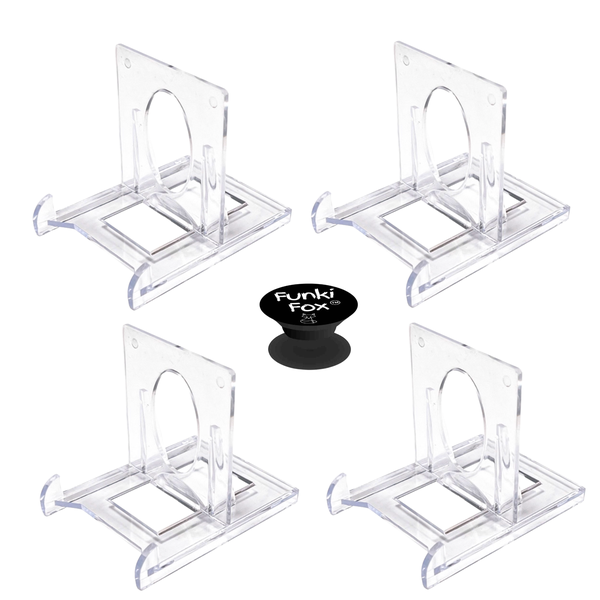 Funki Fox Set of 4 Premium Card Display Holders plus Finger Gadget