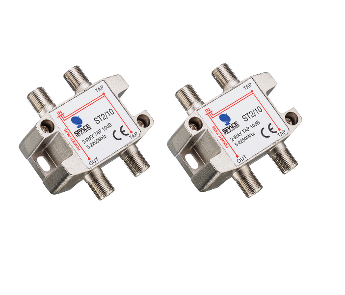Space TV Satellite IF Tap - 2 Way - 10db (5 – 2250MHz) - 2 Pack