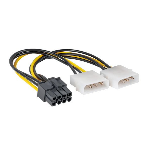 6 Pin PCIe (GPU power )to 2 x 4 Pin Molex LP4 Power Cable Adapter