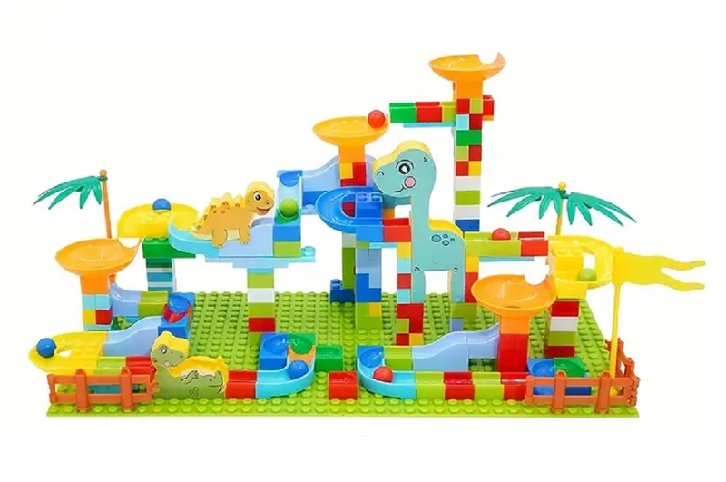 Building Block DIY Marble Run Track Puzzle Toy Kids Birthday Gift - Set of 260