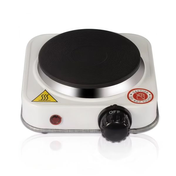 Mini Electric Stove with Non-Stick Plate and Thermostat - 500W
