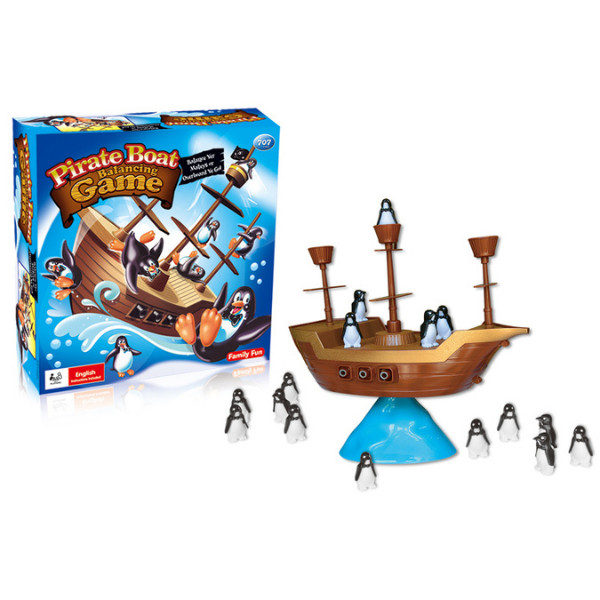 Pirate Boat Balance Penguin Toys