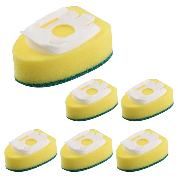 6 Pack Dish Wand Refills Sponge Heads For Kitchen Cleaning Brush
