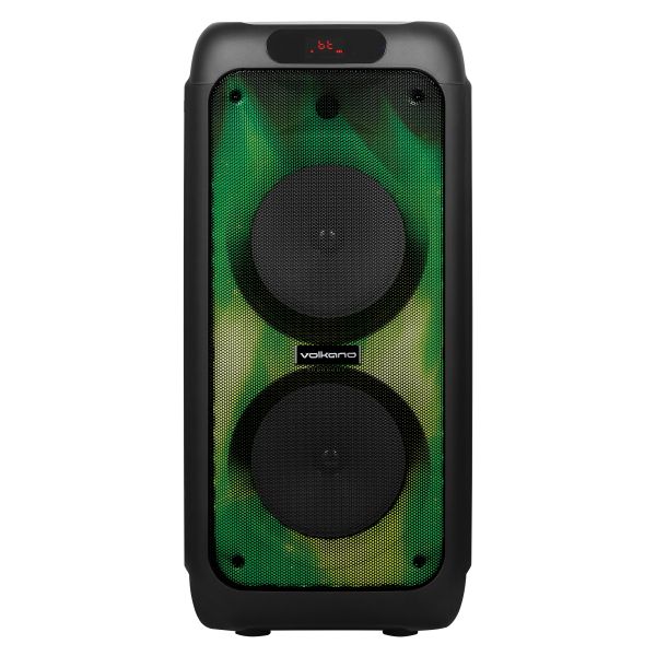 Volkano Helios Series Dual 8" Bluetooth Party Speaker with Mic &amp; Lights