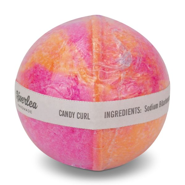 Riverlea - Bath Bomb - Candy Curl - Scented - Pink/Orange - 130g