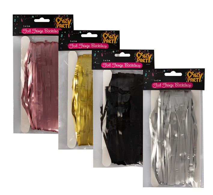 Silver Party Tinsel Backdrop Curtain 1 x 2 Meter (4 Pack) Shop Today