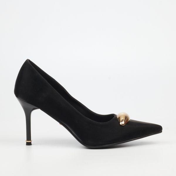 Butterfly Feet Lanelle 2 Women Satin PU Heel Courts - Black