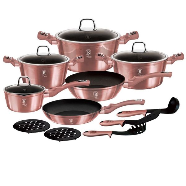 Berlinger Haus 15-Piece Marble Coating Non-Stick Cookware Set