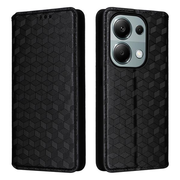 Magnetic Buckle 3D Leather Case Compatible With Redmi Note 13 Pro 4G