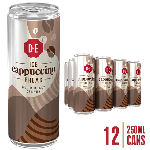 Douwe Egberts Ice Cappuccino Break - RTD Iced Coffee 250ml (x12 Cans)