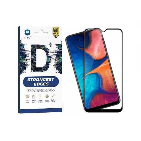 LITO Samsung Galaxy A20 D+ Full Coverage Tempered Glass - Black