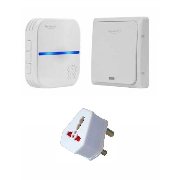 Galexbit LDQ-668-A Wireless Doorbell Set With SA Plug Adapter – White