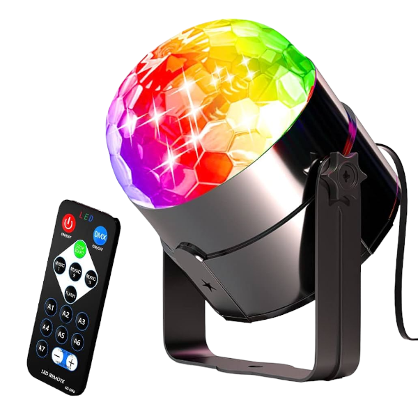 LT-775 - Multicolor LED Stage Mood Light With Wireless Remote - Black
