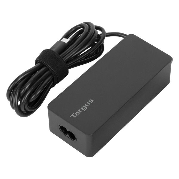 Targus USB-C 65Watt Wall Charger (USB-C Power Delivery (PD) charges USB-C laptops up to 65W) 1.8 Meter Cable - Black
