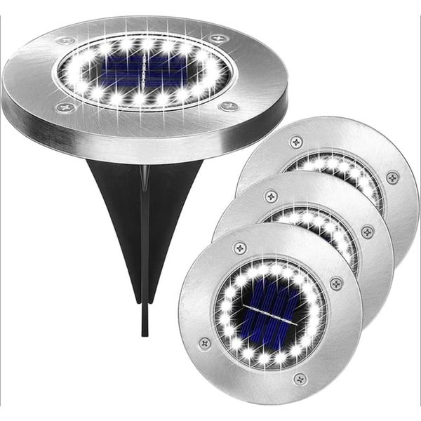 Xtreme Xccessories Solar Ground Lights- 4 Pack Outdoor Lights