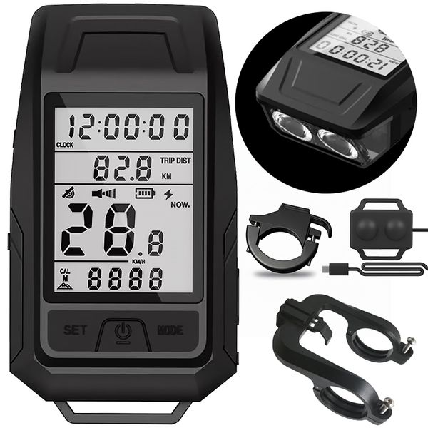 3-in-1 GPS Bicycle Speedometer, Front Light and Horn, Wireless, LUMABOAT