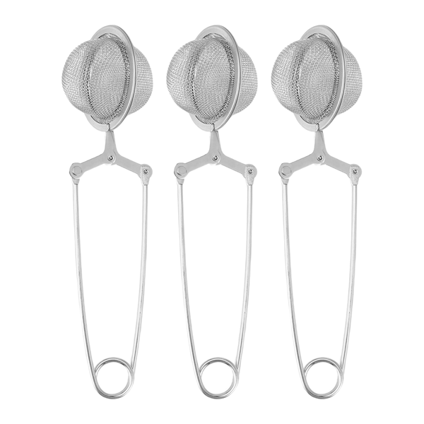 3 Pack Stainless Steel Tea Strainer with Handle for Loose Leaf