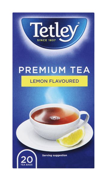 Tetley Lemon Black Tea 20's Pack of 6