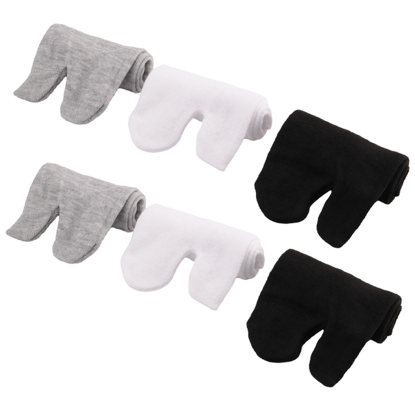 Japanese Kimono Flip Flop Sandal Zori Socks White+ Black+ Grey - 3 Pairs