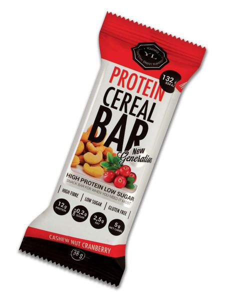 Youthful Living Breakfast Bar 38g Cashew Cranberry x 12 bars