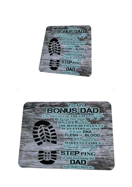 Bonus dad - Mouse pad and Coaster Set