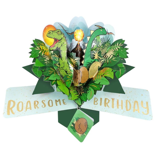 3D Pop-up Card - Roarsome Birthday - Dinosaur
