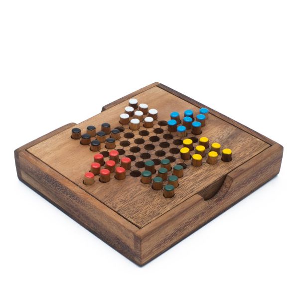 Chinese Checkers - Wooden Board Game (up to 6 players)