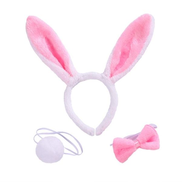 Halloween Bunny Girl Costume - Funny Bunny Ear Headband - 3 Piece Set