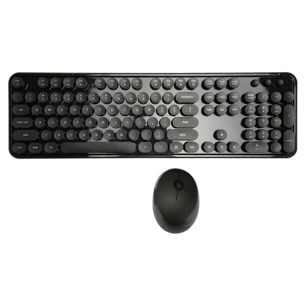 Retro Wireless Keyboard Punk Design, 2.4G