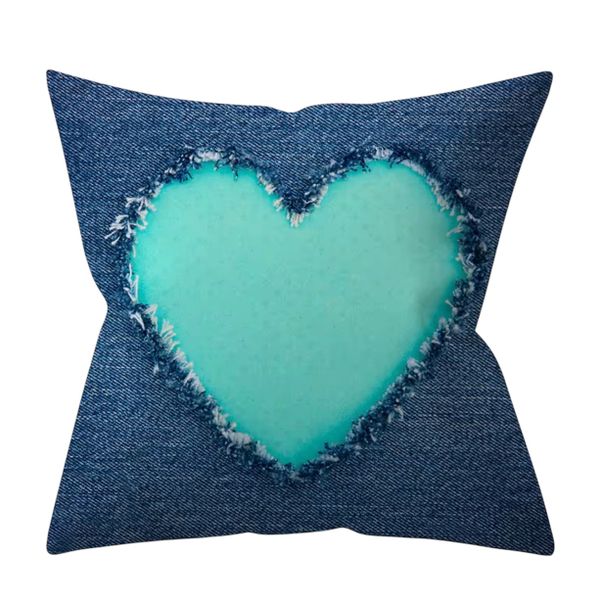 Denim Teal Blue Plush Luxury Continental Scatter Covers 60cm by 60cm